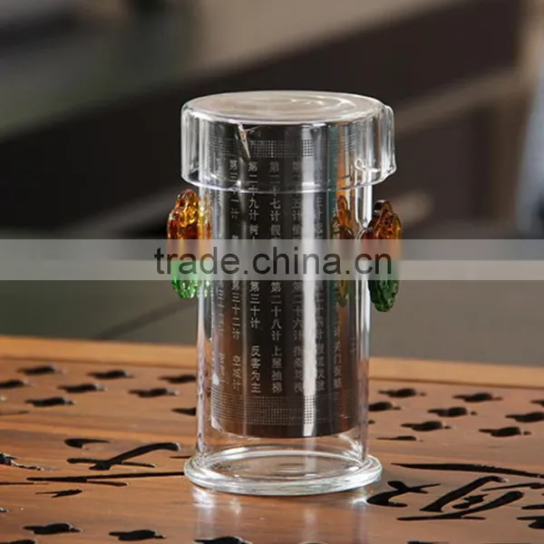 Special Design 250ml Galss Ware Two Ears Handle Teaware Heat Resistant Teaware and Tea Cups Hand-made Glass Teaware photo-2