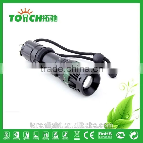 Self Defense Strong Light Flashlight for Outdoor Emergency Flashlight Use 1*18650 Battery Zoomable Flash Light for Camping photo-5