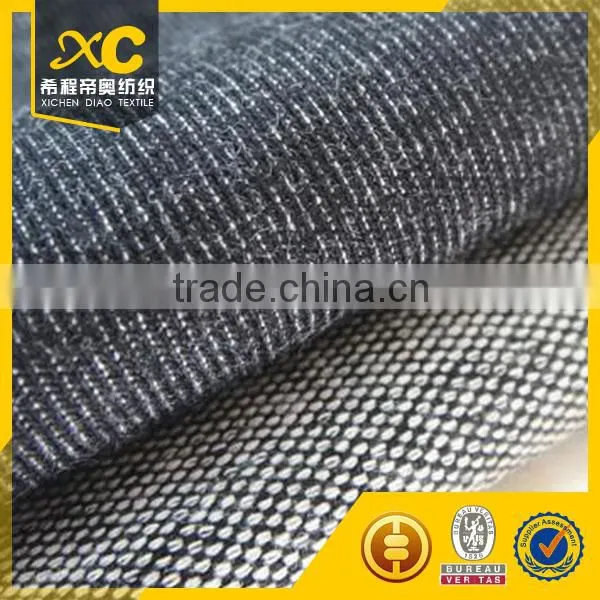Weft Knit Stretch Terry Stretch Indigo Blue Denim Fabric photo-3