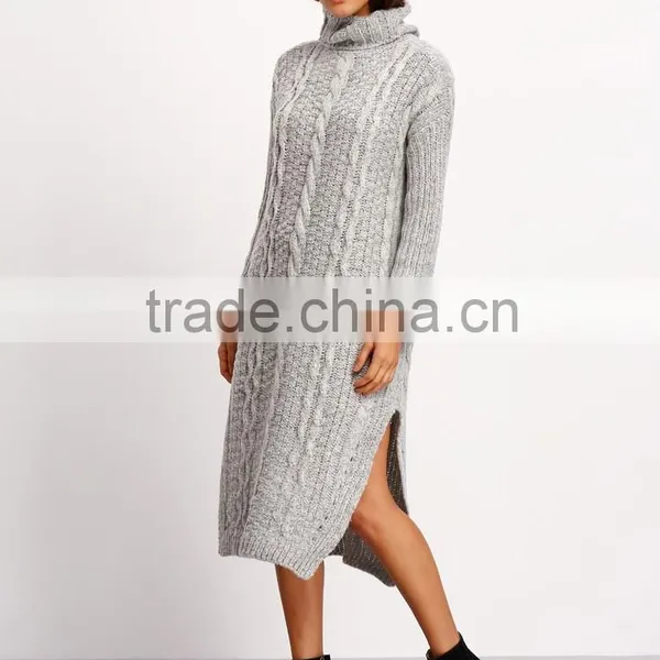 CASUAL WINTER DRESS WOMEN SWEATER DRESS photo-2