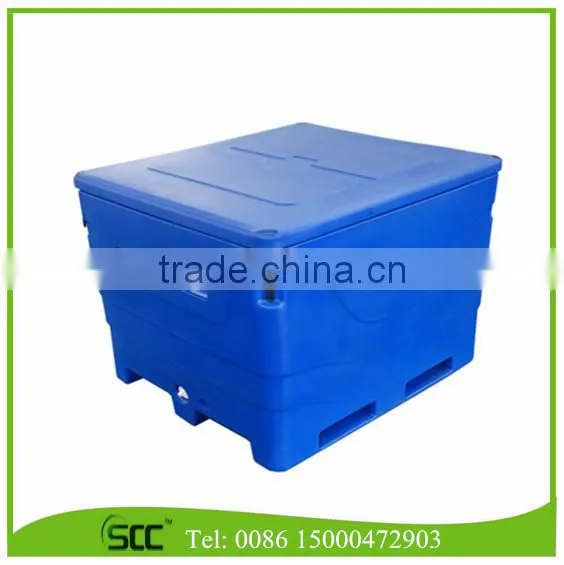 Rotomolded 1000Liter Blue LLDPE Insulated Fish Container, Seafood Processing Insulated Container photo-3