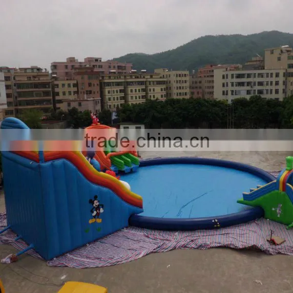 Lanqu Giant Inflatable Fun Pool With Slide photo-2