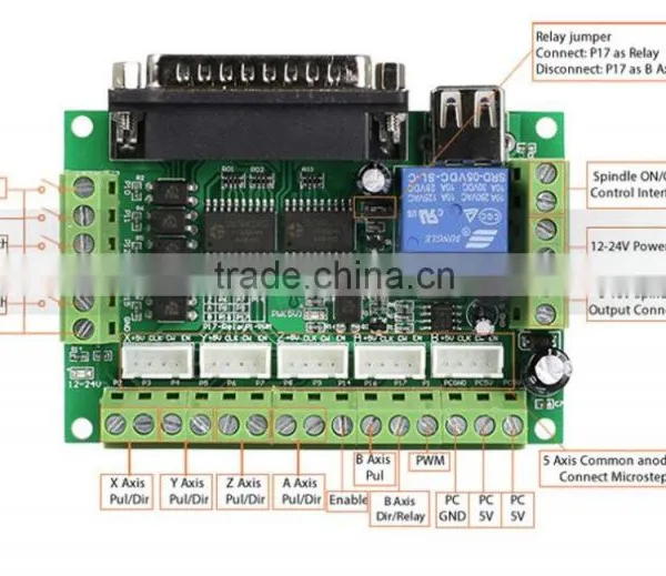 CNC 5 Axis Breakout Board For Stepper Driver Controller Mach3 for DIY Project photo-3