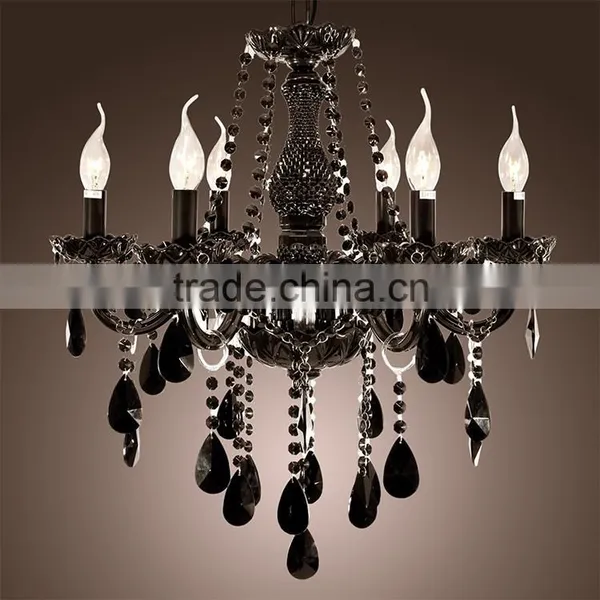 Small Black Acrylic Chandelier for Hallways photo-4
