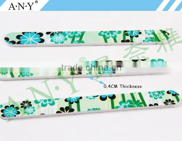 Nail Art Cure Emery Sand Green Flower Cute Nail Files 100/180 photo-5