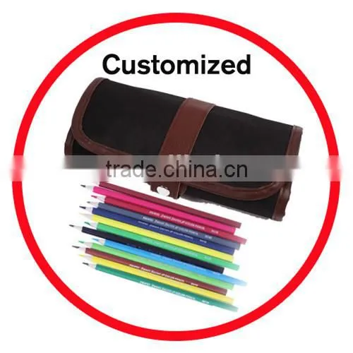 48 Color Pencil Set Bag Custom Branded With Roll up Bag Amazon Hot Set