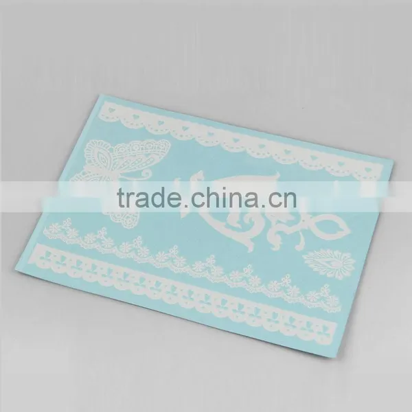 Water Transfer Temporary Hindu Sexy Bridal Indian Flash White Lace Durable Tattoo Sticker photo-5