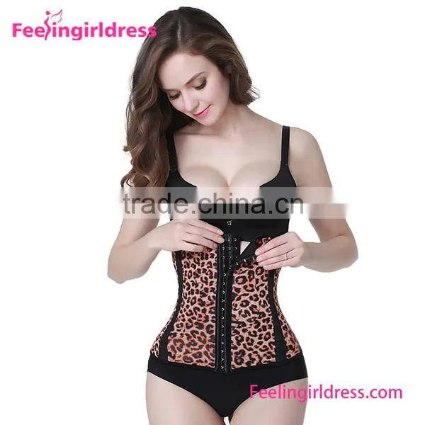 No Moq Leopard Print Adjustable Gym Waist Trimmer Belt photo-2