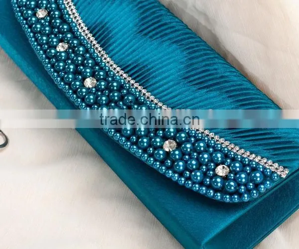 Ladies Beaded Evening Clutch Bag With Rhinestone photo-3