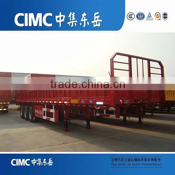 CIMC Triangle Tyre/BPW Axle Side Wall Flatbed Semi Trailer Sales Vietnam photo-3