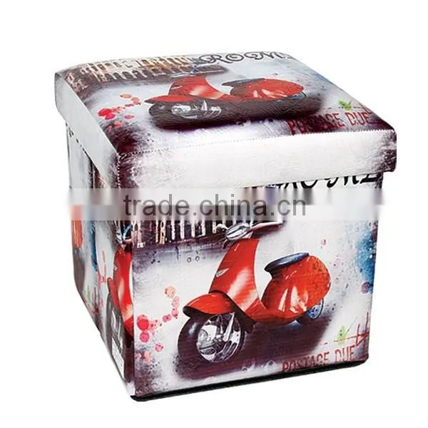 2016 Hotsales Vintage Folding Storage Stool Seating Box Ottaman photo-6