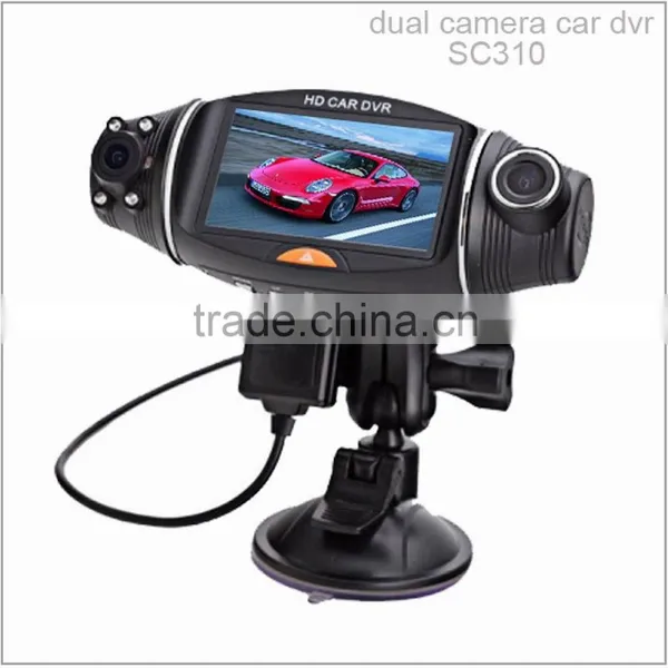 4 Infrared LEDs 2.7 Inch LCD Display 120/140 Degree Wide Angle High Resolution Car Dvr Gps Dual Camera photo-6