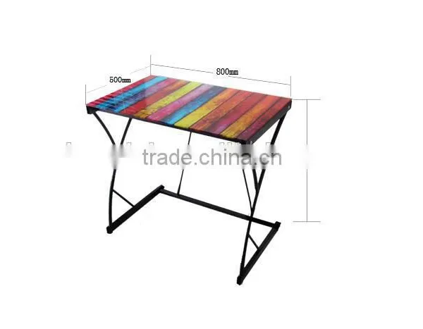 Contemporary Rainbow Computer Desk/ Stainless Steel Frame photo-2