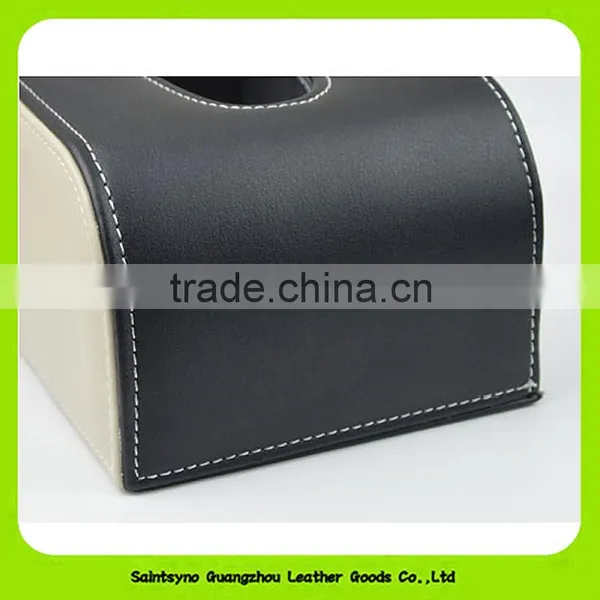 15001 High Quality Custom Leather Car Tissue Holder photo-3