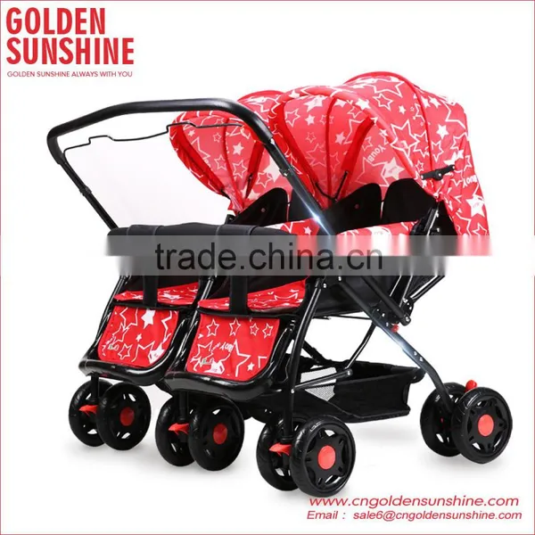 European Style Mummy to See Twin Baby Strollers Made in China With Top Quality