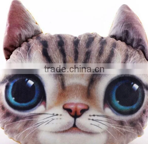 Aimigou Plush Animal Shaped Cat Face Pillows photo-3