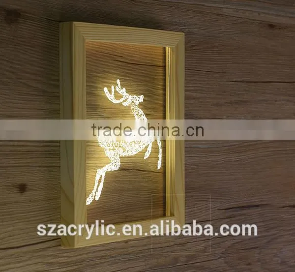 Wood LED Display With Acrylic photo-3