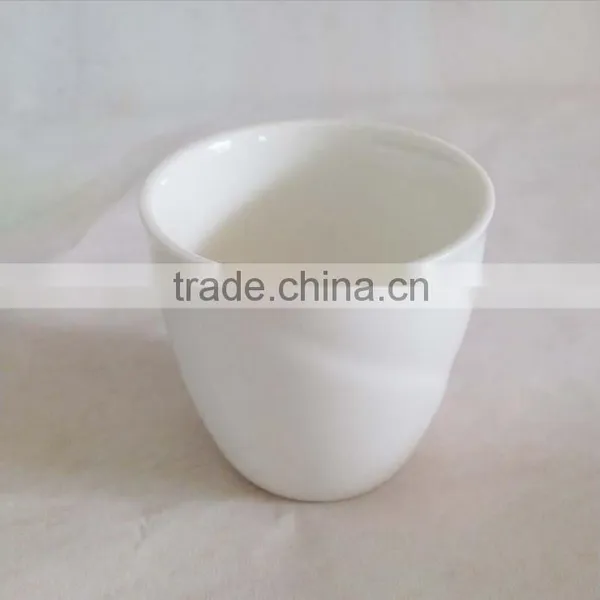 White Custom Wide Mouth Porcelain Handleless Tea Cups photo-2