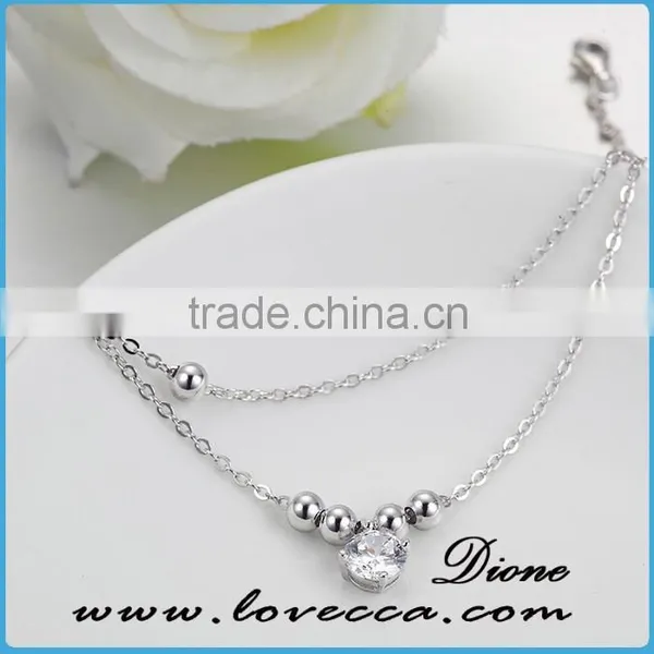 China Wholesale 925 Sterling Silver Bracelet Women Love Heart Silver Chain photo-2