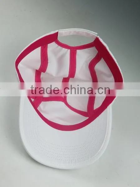 Plain White Soft Fabric Ladies Sports Cap photo-5