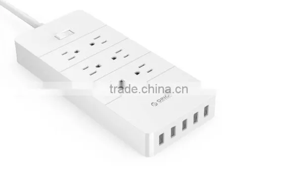 6 Outlet 5 Port USB Smart Power Strip With Usb Port US Plug CE UL ETL CETL Certictication Socket Electrical Plug Extension Cord photo-3