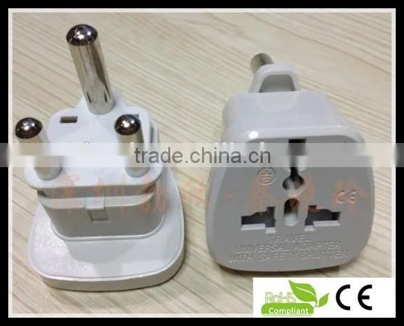 Hot Selling Plug With Socket Type Universal to South Africa Plug Travel Adapter Safety Shutter CE