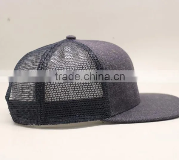 High Quality Distressed Blank Flat Bill Trucker Cap For Sales Hat Trucker photo-4