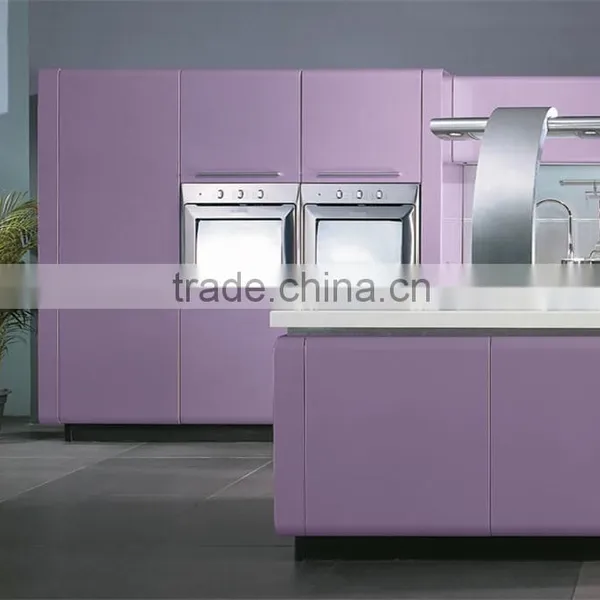Elegant Kitchen Vanity Purple Shining Kithen Cabinet photo-2