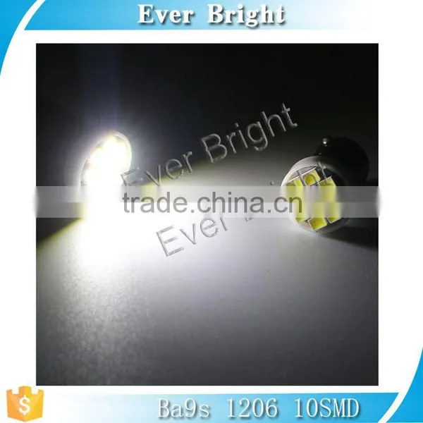 Hot Sell Led Ba9s 1206 10SMD AUTO Led Light ,auto Light Bulbs