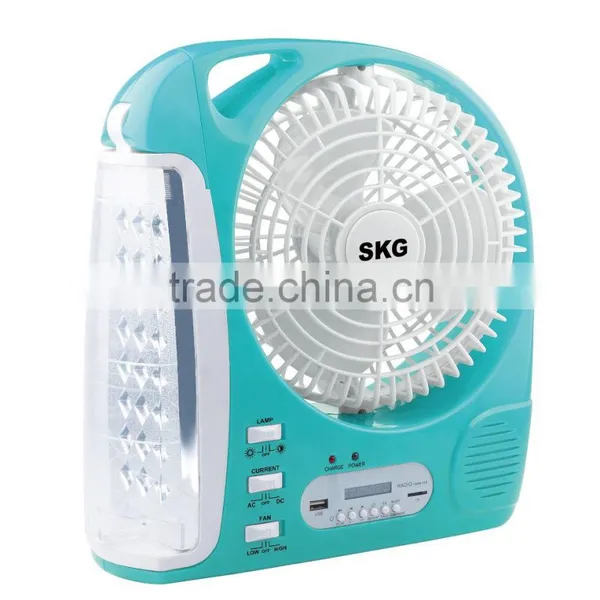 8inch Rechargeable Emergency Fan Light & Speaker(283)