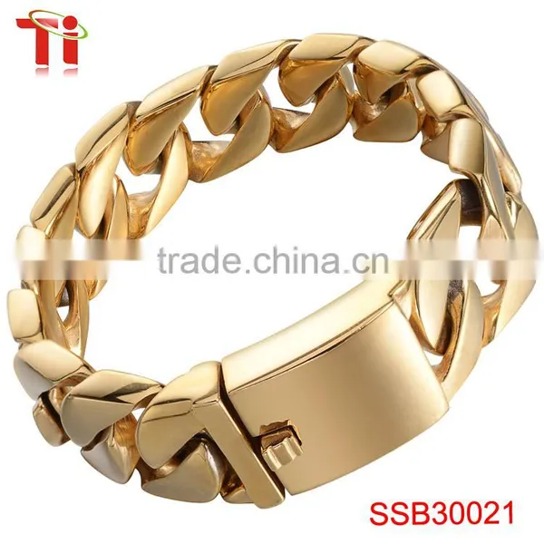 High Quality Men's Bracelet 2016, Fashion Gold Plated Chain Bracelet, Wholesale New Products Bracelet photo-3