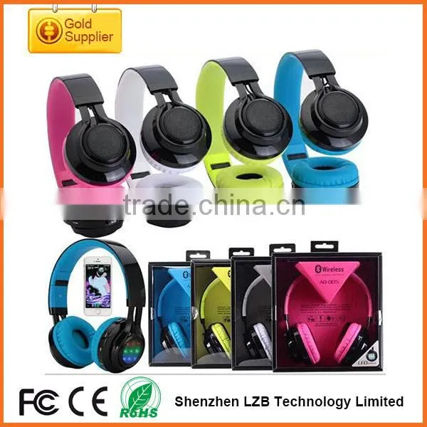 2015 Brand New Bluetooth Wireless LED Headphones With Mp3 Player photo-6