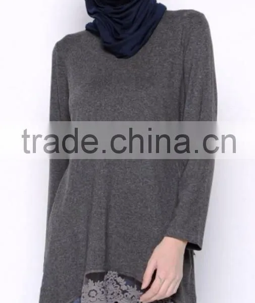 Turkish Design Cotton Lace Tunic Black photo-2