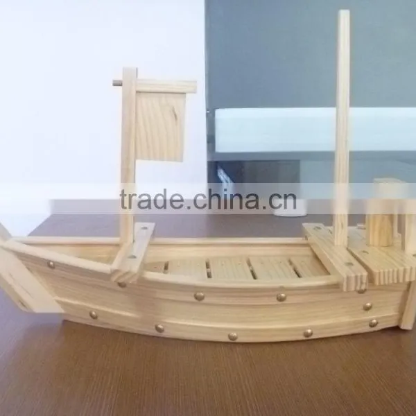 High Quality Cheap Disposable Pine Wood Material Sushi Boat photo-3