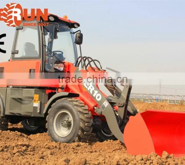 Qingdao Everun New Design Strong Mini Front End Loader 1 Ton Wheel Loader With Mixer Bucket photo-2