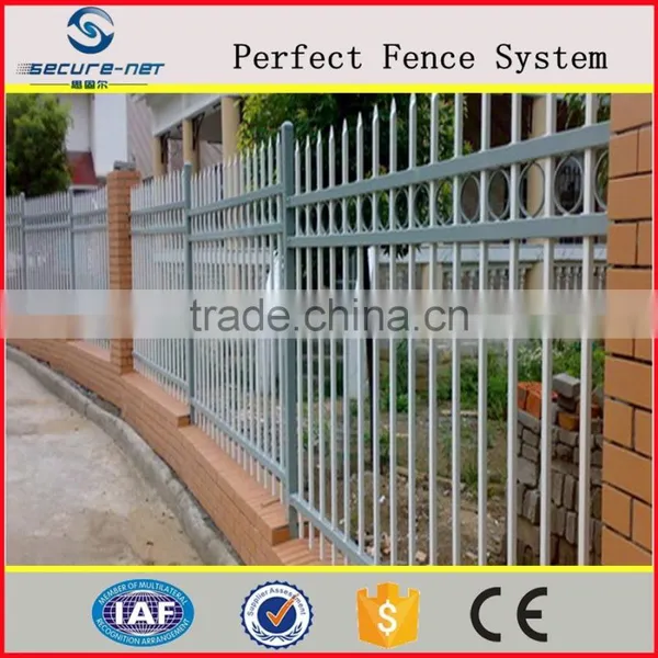 3-rail Steel Ornamental Garden Borded Fence photo-3
