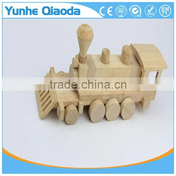 Blockle Srailway Engine 3D Woodcraft Kit Assemble Paint DIY Toys for Kids Adults the Best Birthday Gift photo-3