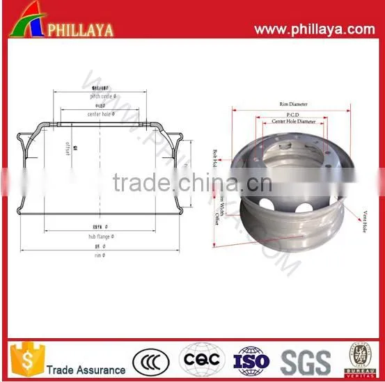 PHILLAYA Semi Trailer Air Suspension 13 Ton American Axle photo-5