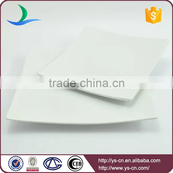 Porcelain White Square Shape Wholesale Dinner Plates photo-3