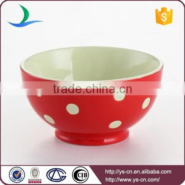 Home Goods White Dot Decal Custom Printed Ceramic Bowls for Sale photo-2