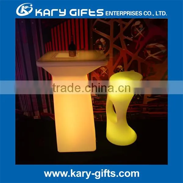 Portable Cocktail Table With Ice Bucket Led Outdoor Furniture Bar Table photo-2