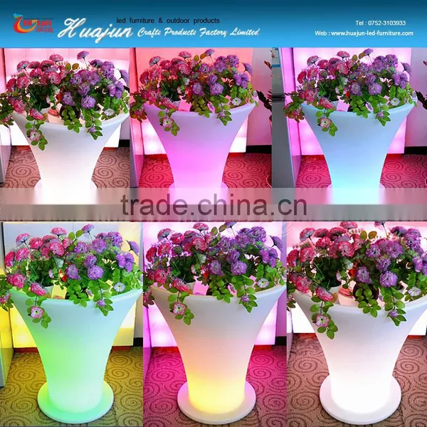 PE Plastic Led Flower Pot Decorative Restaurant photo-3