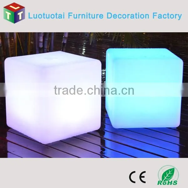 Manufacturer 20-80CM Cube PE Plastic Chair With Remote Control 16 Mix Changeable Colors photo-6