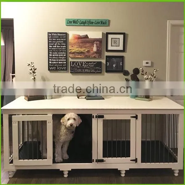 Indoor Wooden Dog Cage , Bedside Dog House , Dog Furniture photo-3