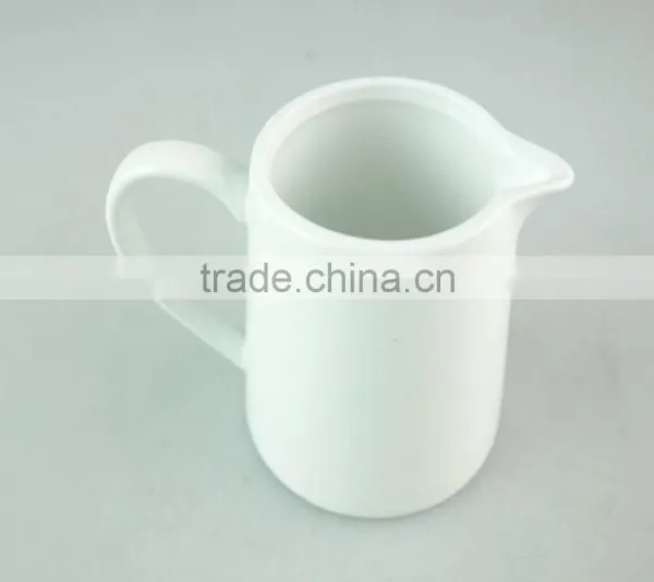 Stock Pure White Porcelain 200ml Milk Pot for Hotel Used photo-2