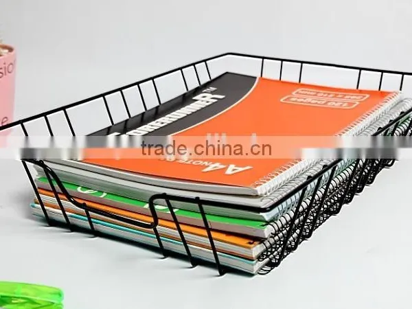 Hangzhou Supplier New Stlye Office Metal Wire File Tray/Document Tray/Wire Basket Holder photo-2