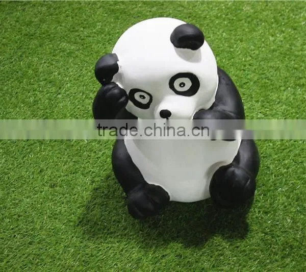 Home Garden Seats Christmas Decorative 30cm Height Small Artificial White and Black Fiberglass Chinese Flat Panda E10 28X02 photo-2