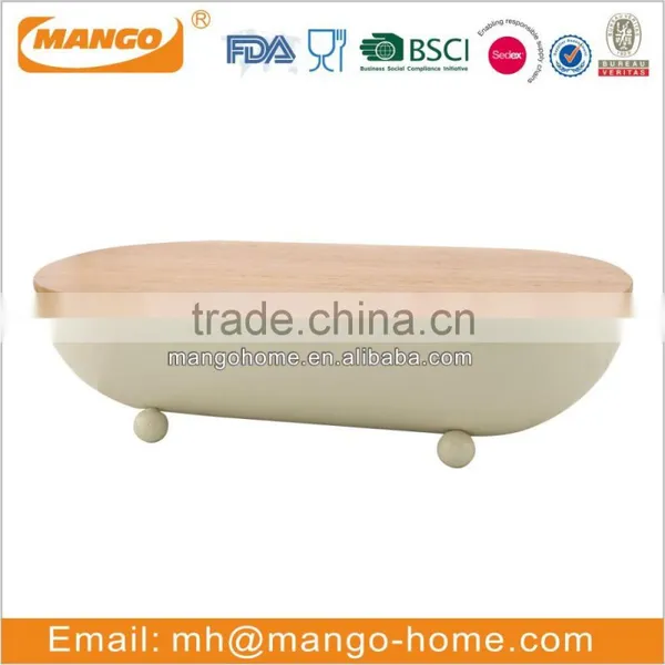 Colorful Bread Storage Bin With Bamboo Lid photo-2