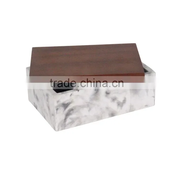Professional Concrete Kitchen Accessories Container With Wooden Lids photo-3