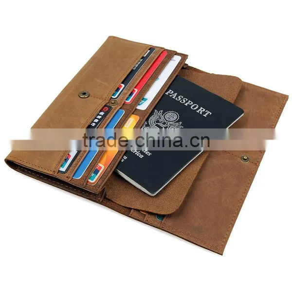 2017 Branded Personalized Leather Passport Holder Minimal Passport Organizer Travel Wallet Crazy Horse Leather Passport Case